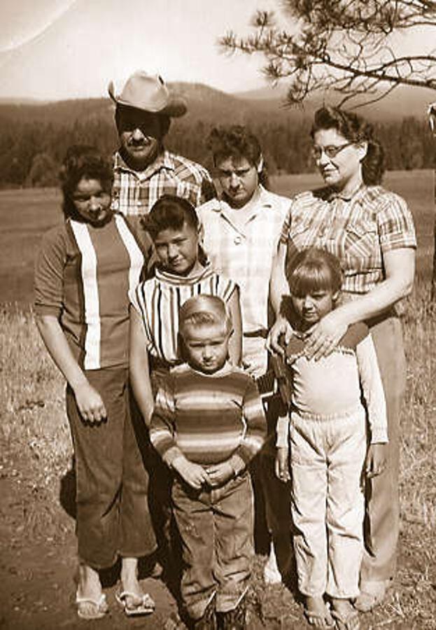 C.B. and Helen Rich, with their five children, during their ownership of the Double Arrow Ranch: 1958-1956